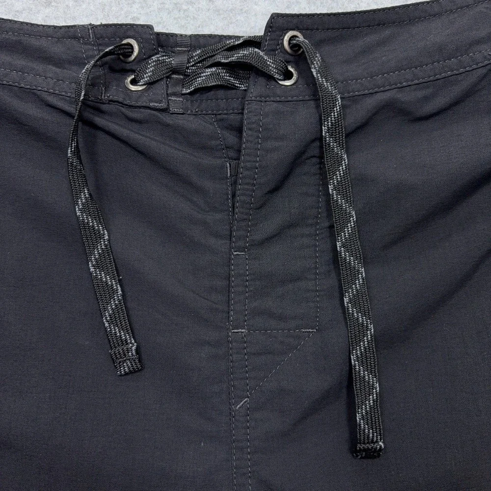 Patagonia Wavefarer Board Shorts Men's 34 Black Drawstring Linerless Surf Swim
